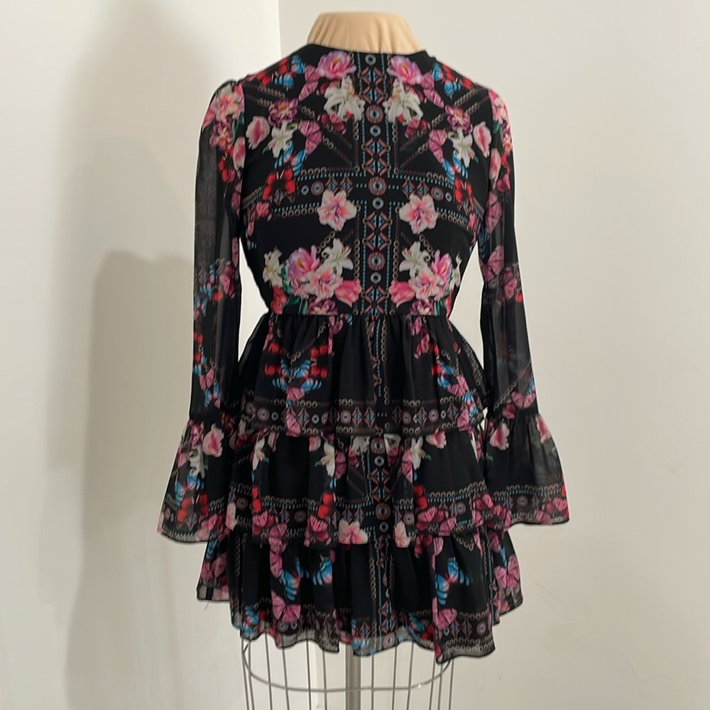Beautiful black butterfly print dress